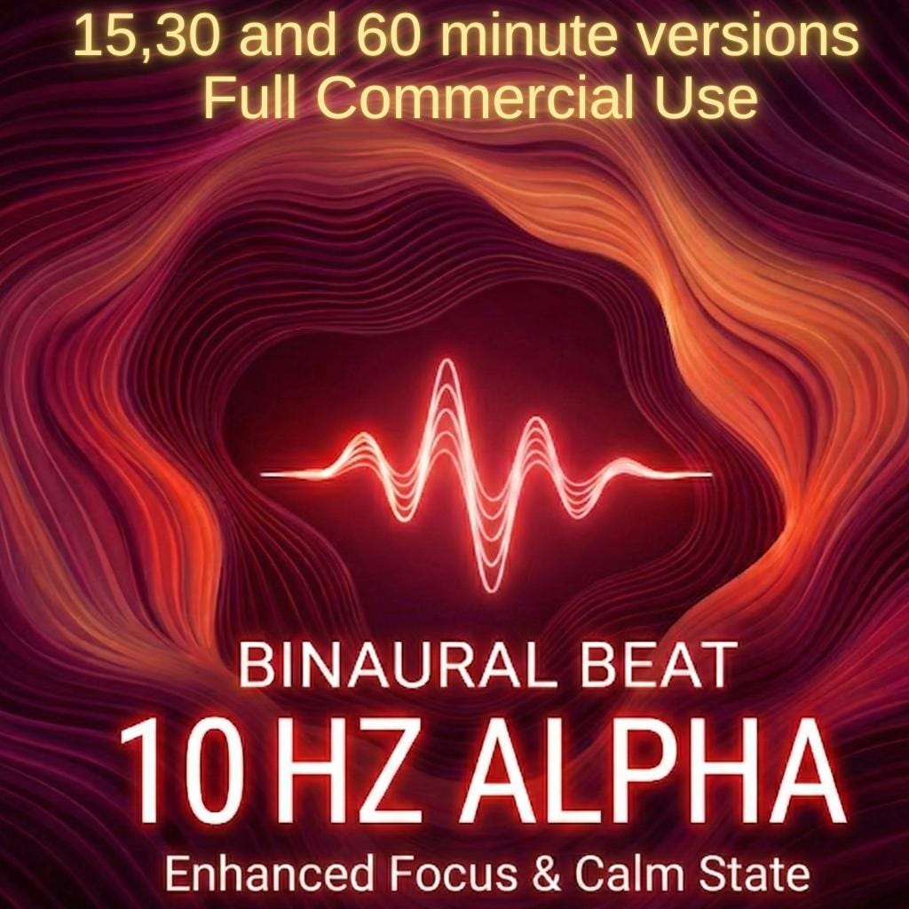 10 Hz Alpha Waves Binaural Beats | Deep Focus Music for Flow State, Study & Creativity | Relaxation Meditation Audio