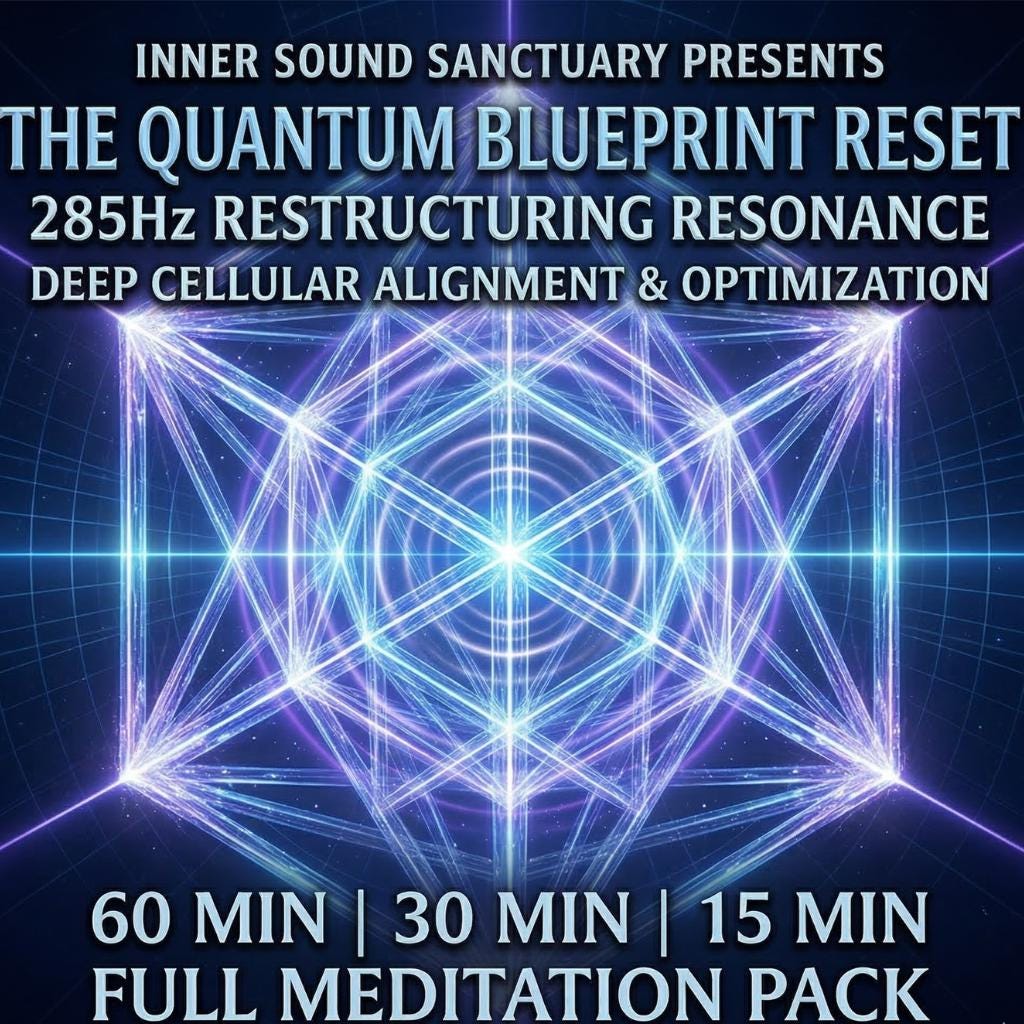 285Hz Quantum Blueprint Reset Meditation Pack | Cellular Repair, Restoration (15, 30, 60 Min)