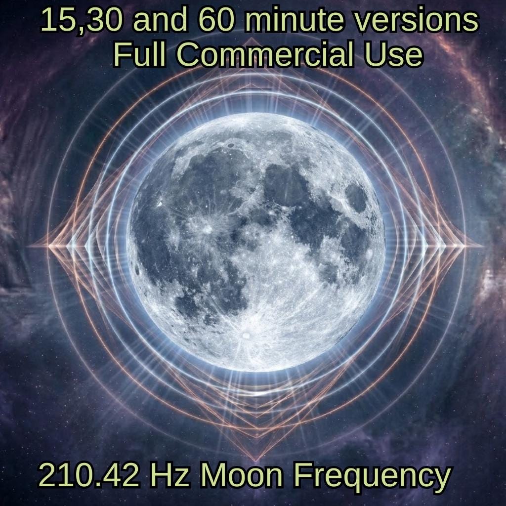 210.42 Hz Synodic Moon | Emotional Fluidity & Intuition | 15, 30, 60 Minute Bundle