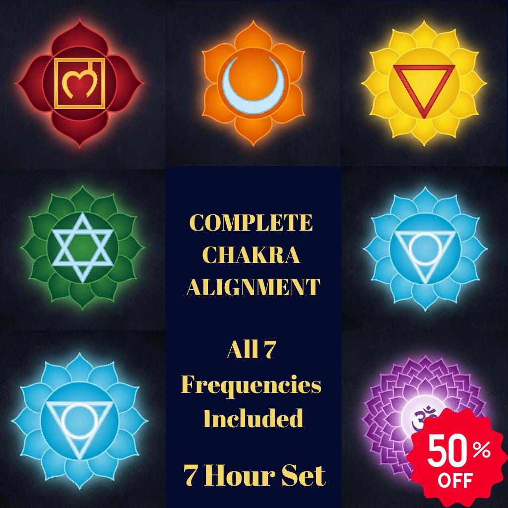 7 Chakra Healing Bundle - Full Solfeggio Frequency Set (396Hz - 963Hz)
