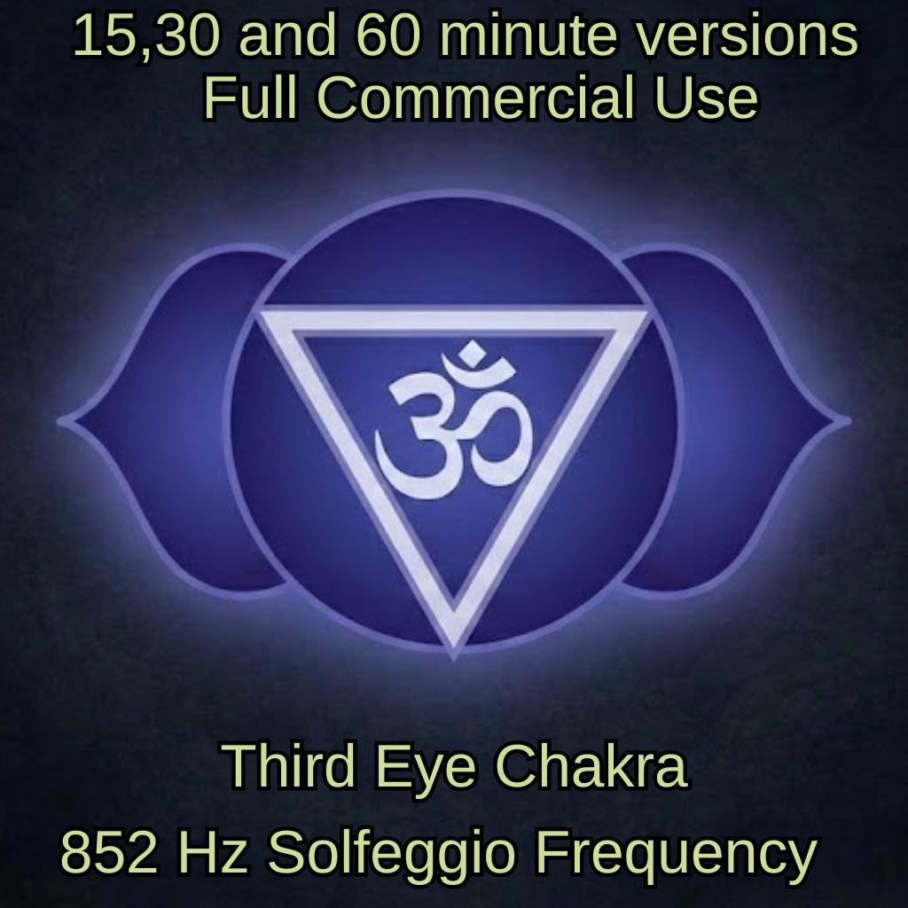 852 Hz Solfeggio Frequency Music | Third Eye Chakra Meditation (Commercial Use)
