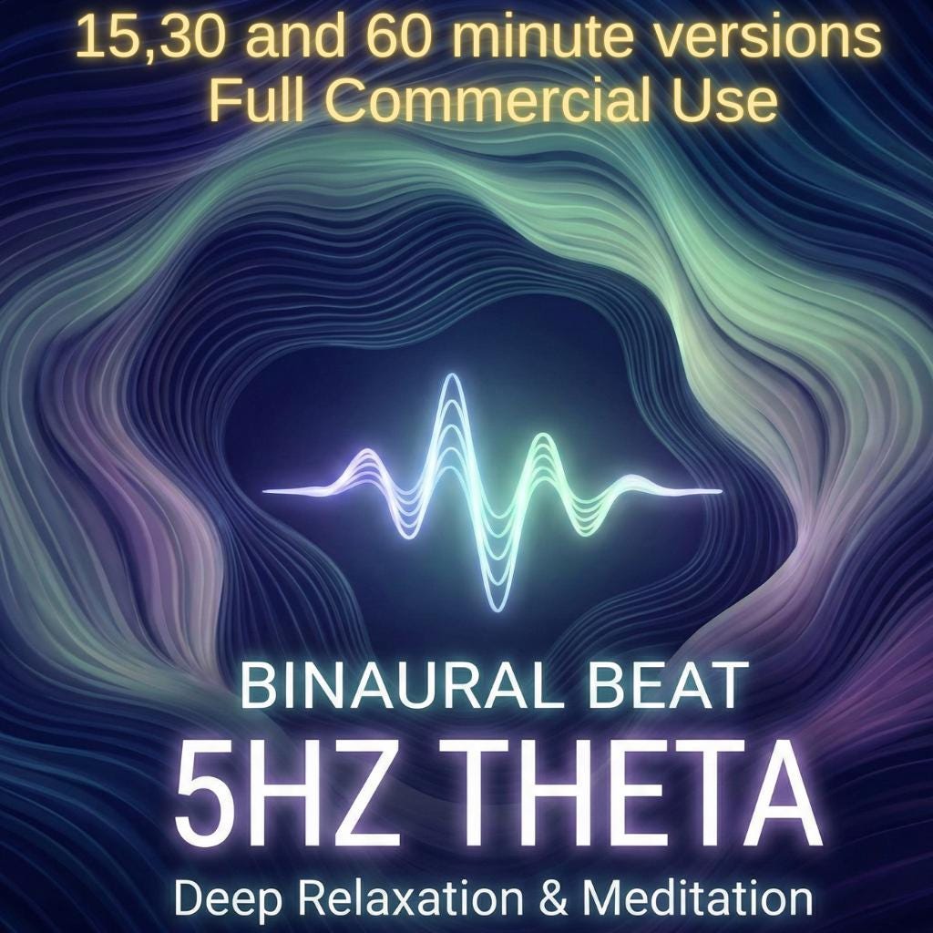 5 Hz Theta Binaural Beats For Deep Meditation and Creativity