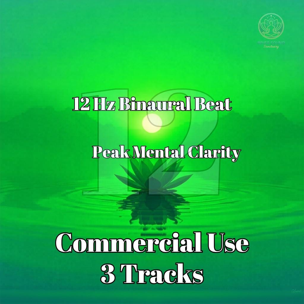 12 Hz Alpha Binaural Beat for Focus | Mental Clarity Tracks (Commercial Use)